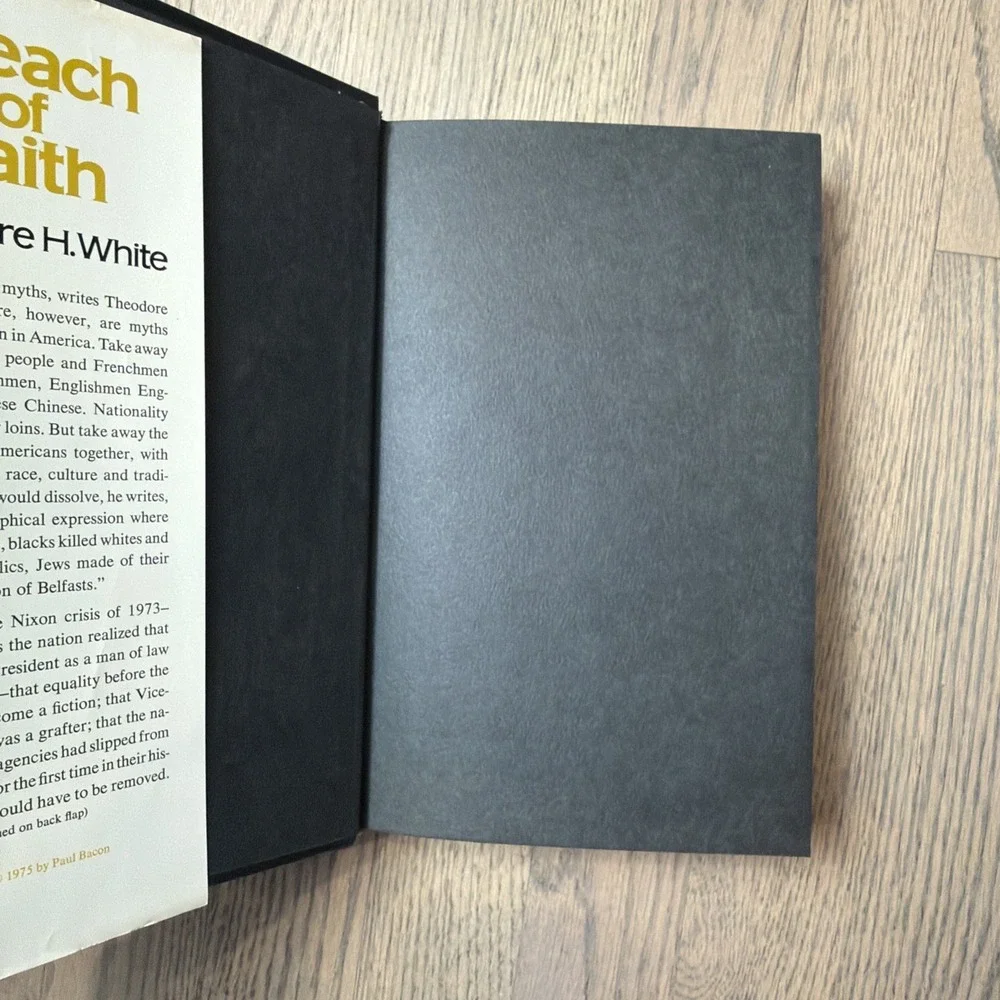 Breach of Faith: The Fall of Richard Nixon by Theodore H. White 1sr Edition 1975